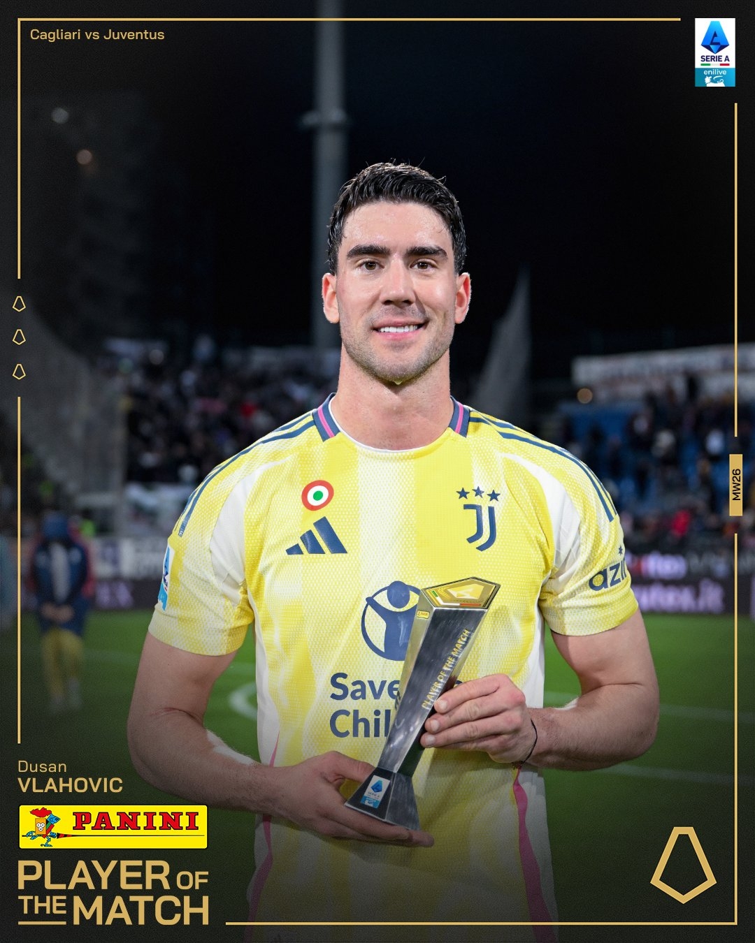 打進(jìn)致勝進(jìn)球！弗拉霍維奇當(dāng)選尤文1-0卡利亞里全場(chǎng)最佳球員