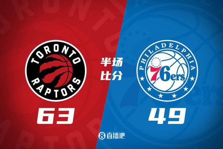半場戰(zhàn)報-巴雷特19+4+5 朗尼-沃克12分 猛龍63-49領(lǐng)先76人14分